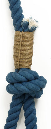 Solid Blue Color Handmade Rope Leashes for Dogs Rope Dog Leash Rope Cute Dog Leash Cotton Rope Leash for Medium Dogs Large Dogs 5FT Organic Cotton